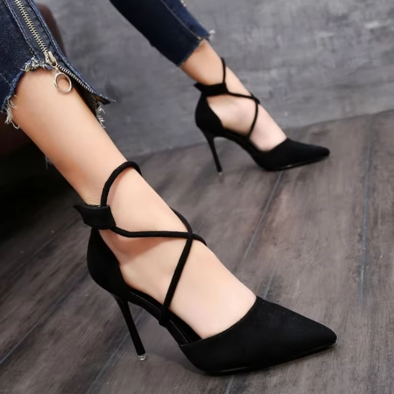 Elegant hallow Pointed Single Newest Style High Heels