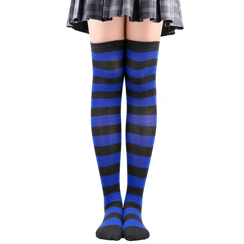 Keep Warm Color Striped Stockings Over Knee Socks