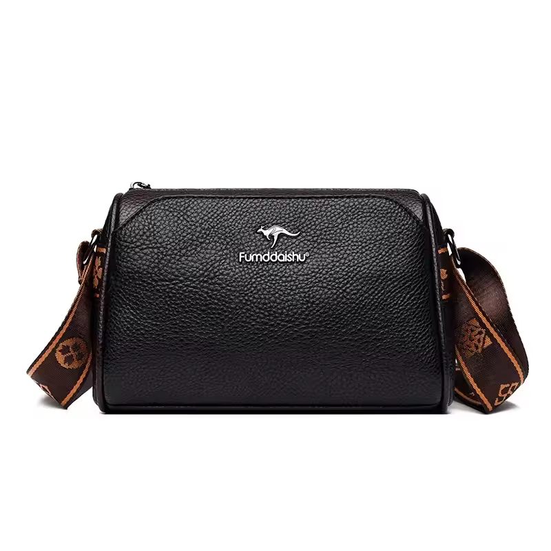 Luxury Leather Interior Slot Pocket Crossbody Messenger Bag - Image 4