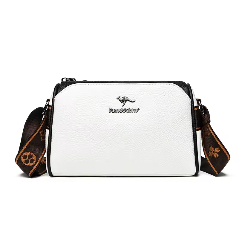 Luxury Leather Interior Slot Pocket Crossbody Messenger Bag - Image 5