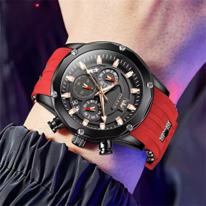 Luxury Original Silicone Strap Waterproof Casual Fashion Trend Men Wrist Watch