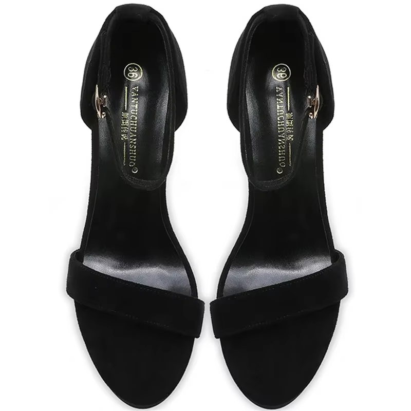 Luxury Platform Suede Strappy Shallow Catwalk Fetish Stiletto Heels - Image 2