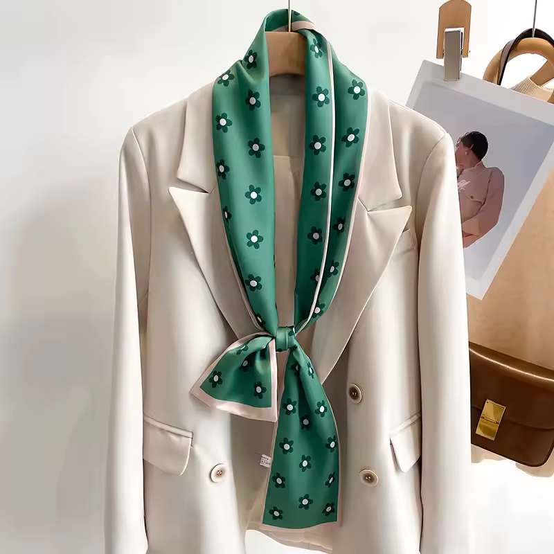 Casual Printing Neckerchief Ribbon Small Silk Scarf