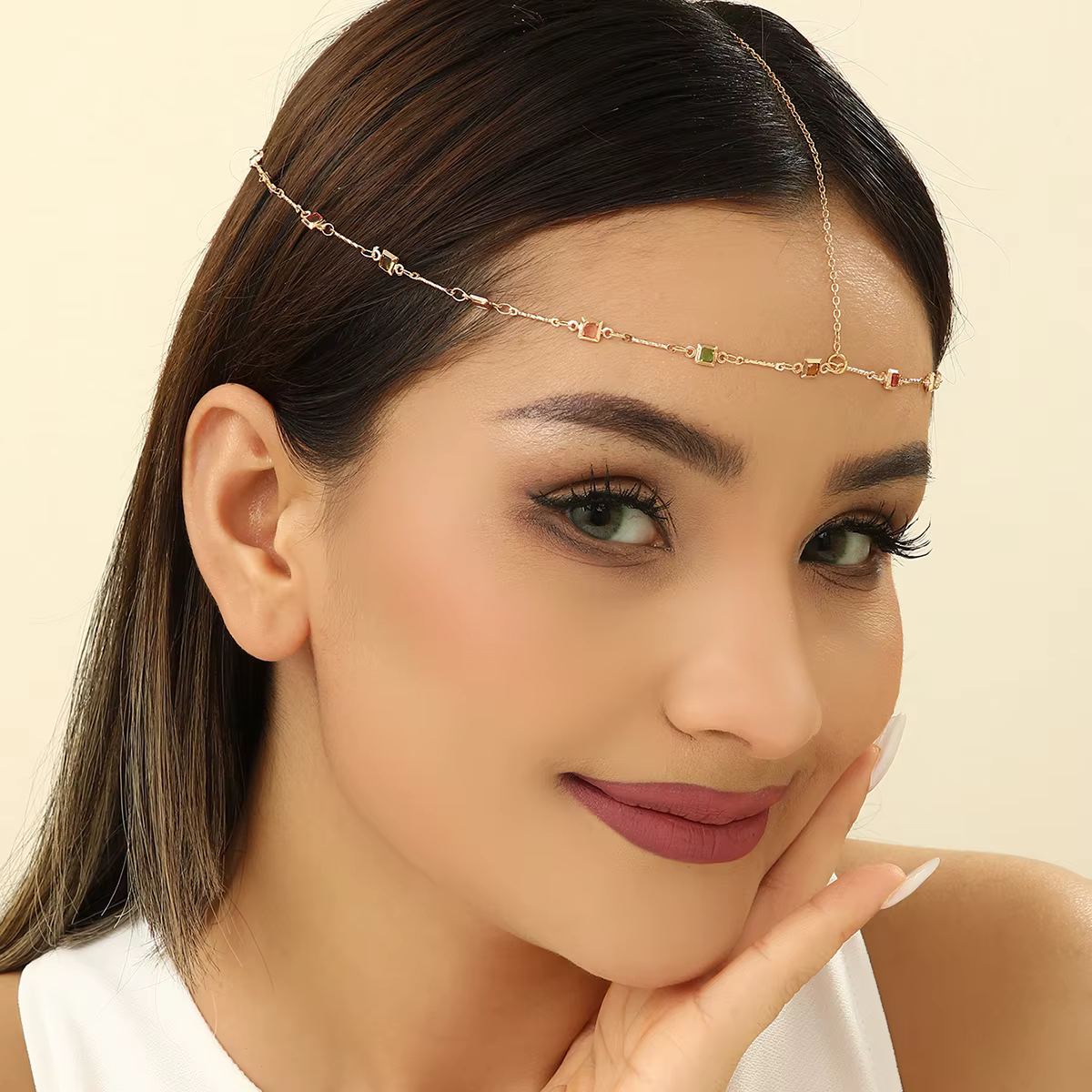 Metal Head Chain Hair Jewelry Headpiece Boho Headdress Wedding Accessories