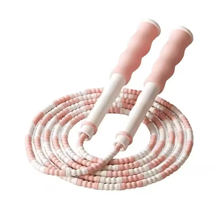 PVC Beginner Soft Beaded No Tangle Segmented Fitness Skipping Cable - Image 3