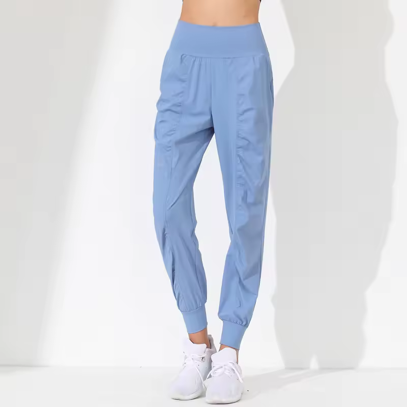 Pleated Quick-Dry Slim Bound Running Fitness Pockets Loose Yoga Capris