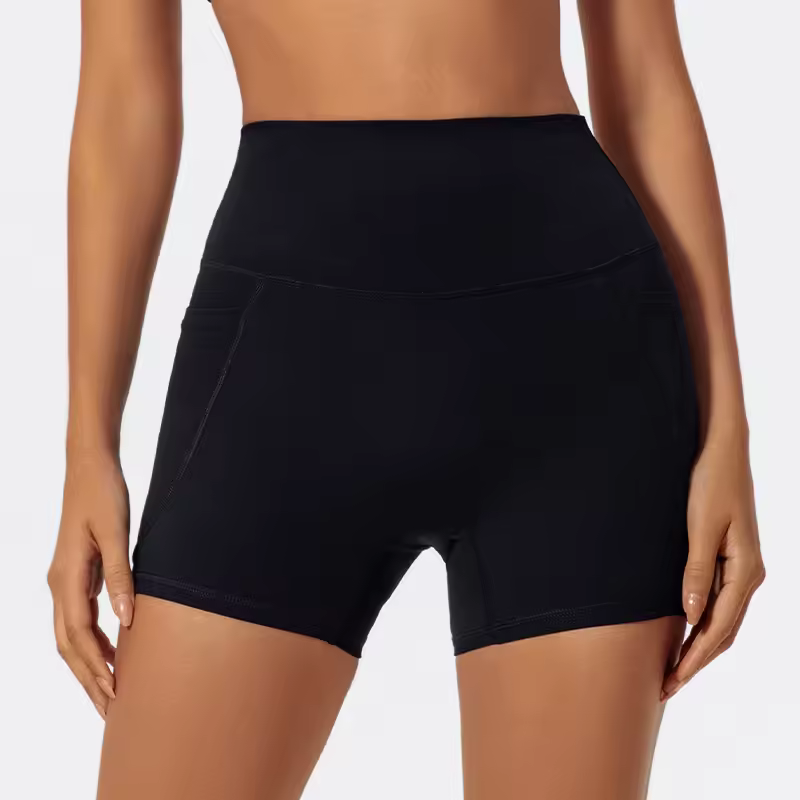 Quick-Dry Yoga With Pockets Workout High Waist Shorts