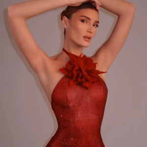 Rhinestone Halter Diamond Backless Elasticity Maxi Dress