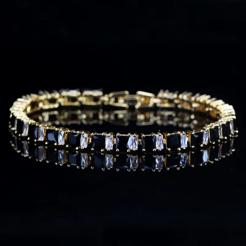 Shiny Square Zirconia Bridal Wedding Party Tennis Bracelet - Image 4