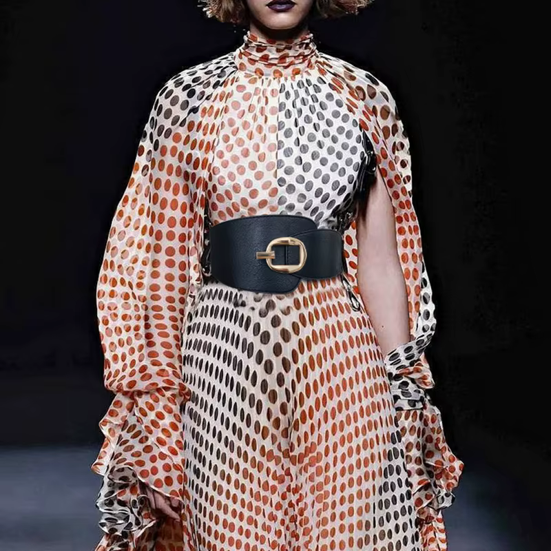 Stretch Cummerbunds Waistband Big Wide Elastic Corset Coat Dress