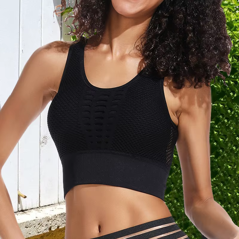 Trendy Backless Solid Quick Dry Running Sports Top - Image 9