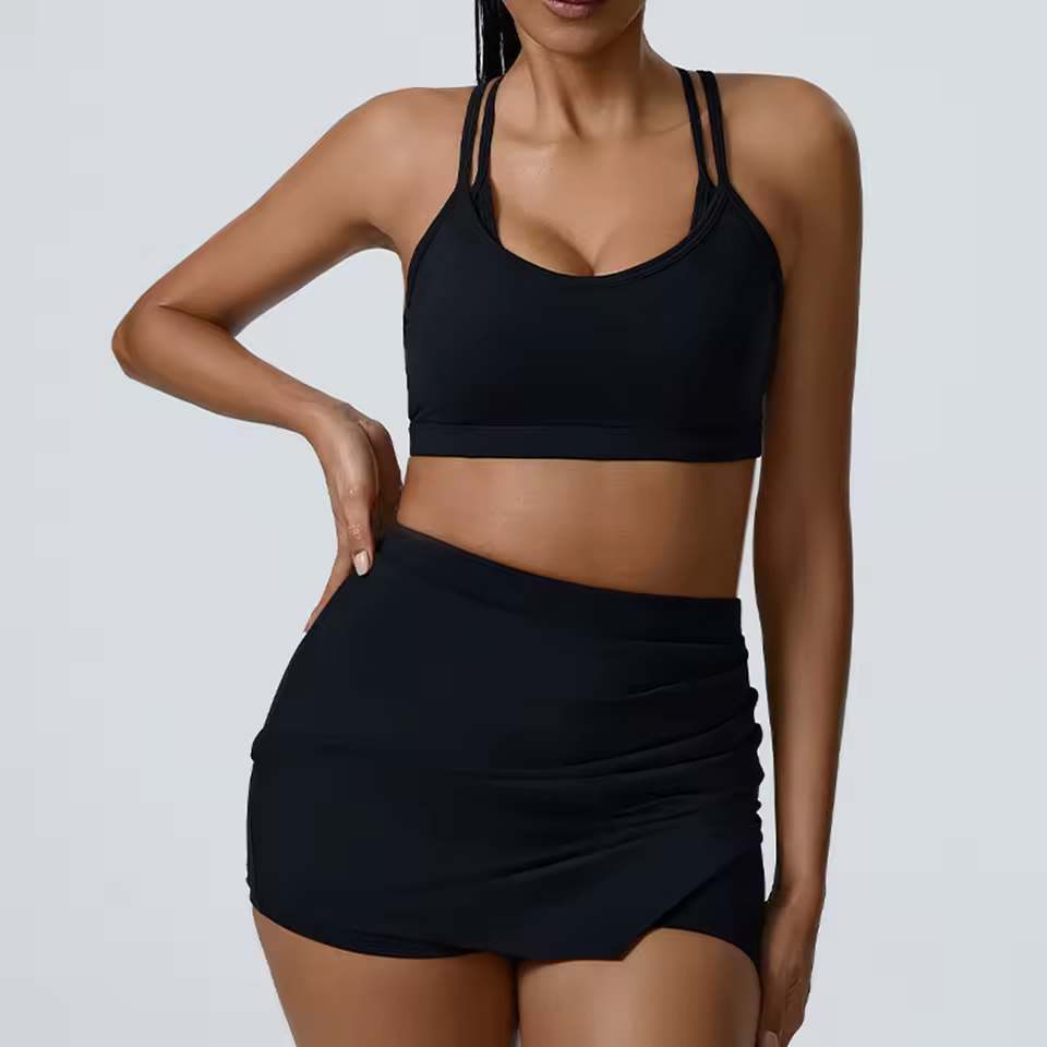 Trendy Bra And High Waist Shorts 2 Piece Set Tracksuit - Image 2