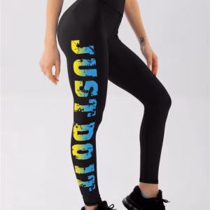 Trendy Colorful Letter Printed Tight Ankle-Length Sports Pants