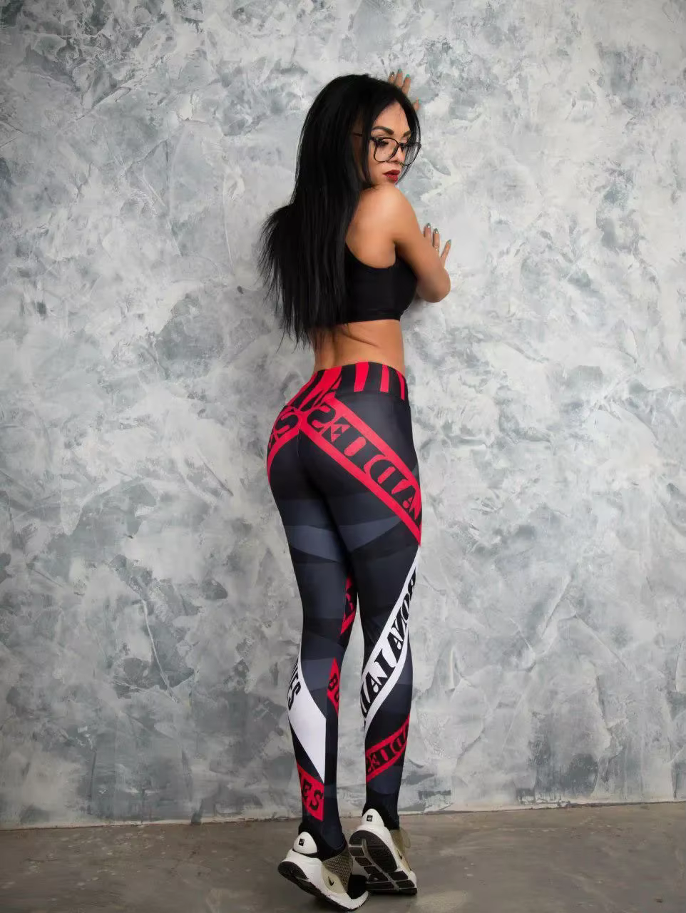 Trendy High Waist Fringe Elastic Slim Full Length Leggings - Image 6