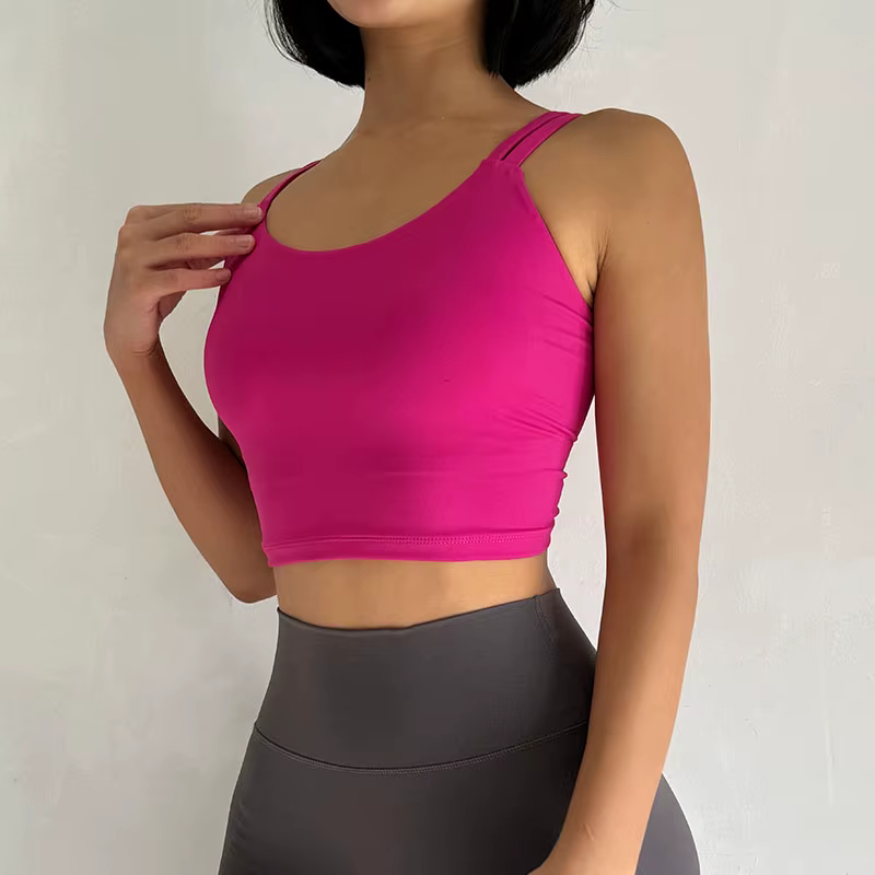 Trendy Knitted Breathable Back Knotted Sports Bras
