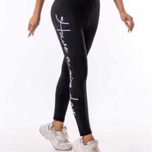 Trendy Letter Print High Waisted Quick-Drying Yoga Pants
