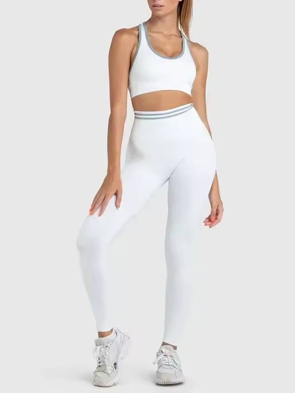 Trendy Nylon Seam Pockets Seamless Hip-lifting Sleeveless Yoga Sets - Image 2