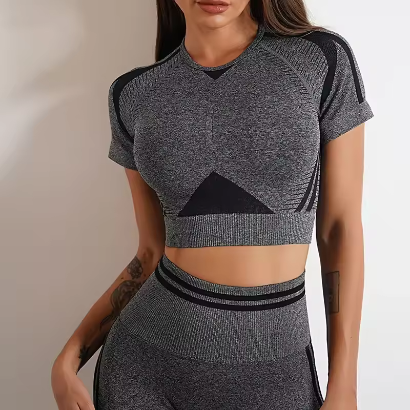 Trendy Nylon Seamless Shockproof Sports Fitness Yoga Crop Bra