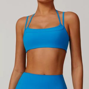 Trendy Polyester High Elasticity Yoga Quick-Dry Breathable Sports Bra