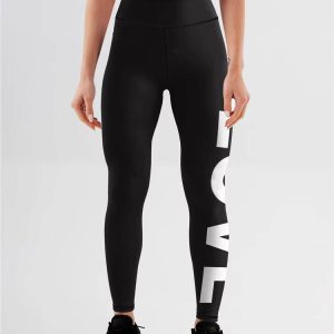 Trendy Seamless Letter Printed Ankle-Length Yoga Leggings