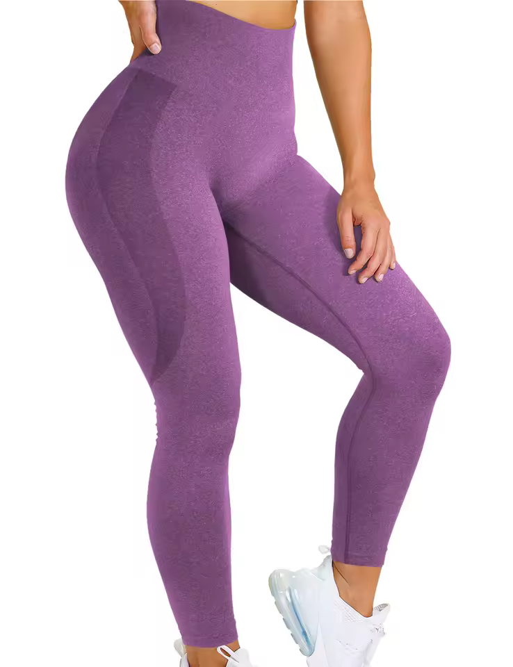 Trendy Seamless Tummy Control Gym High Waisted Sports Leggings - Image 8
