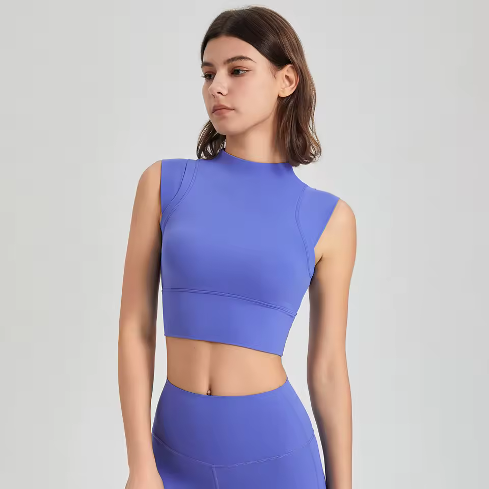 Trendy Shockproof High Impact Breathable Gym Crop Top
