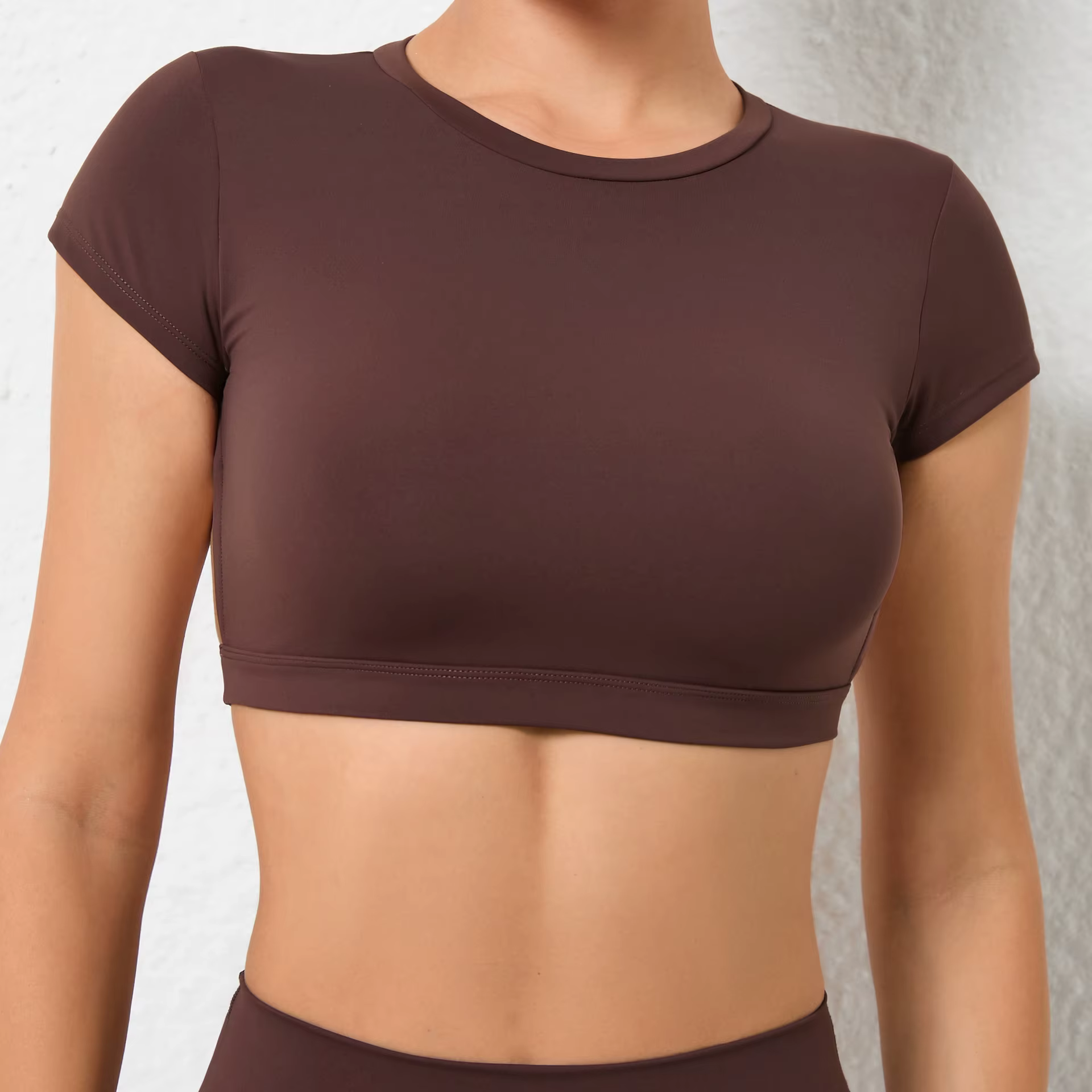 Trendy Sportswear Backless Yoga Clothing Chest Pads Sport Crop Tops