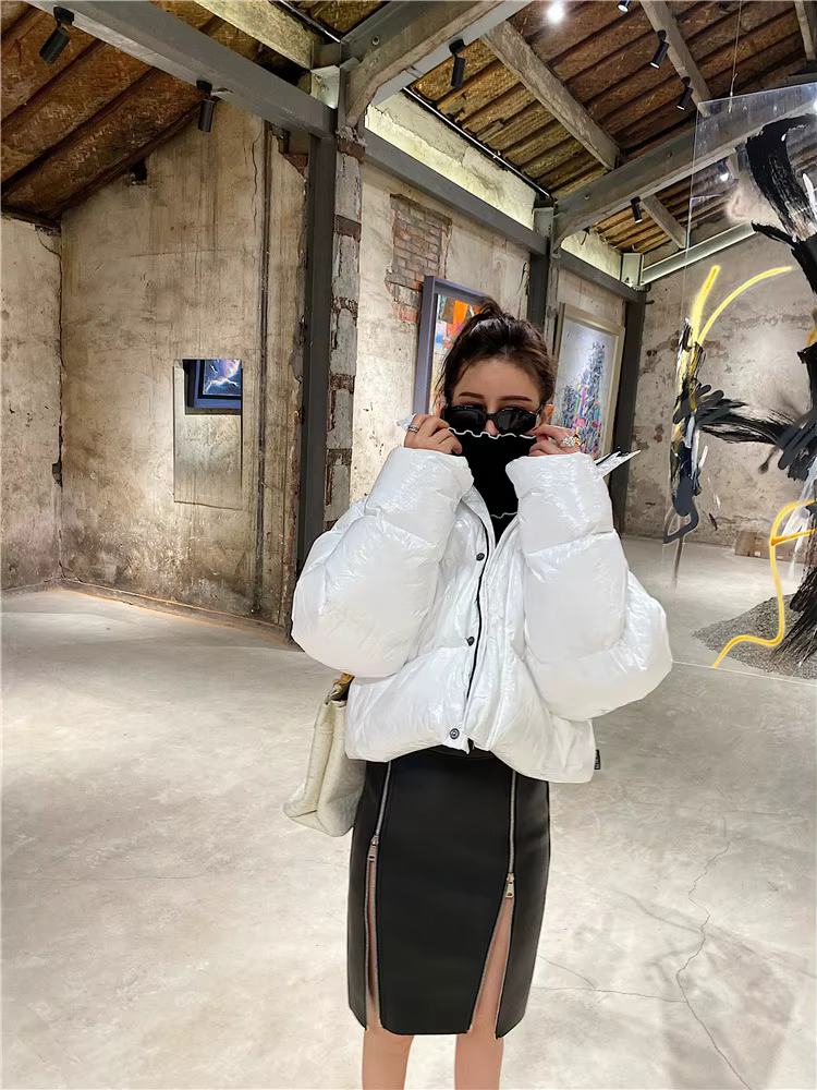 Vintage Faux Leather Double Zip Matte Office Lady Straight PU Split Skirt - Image 2