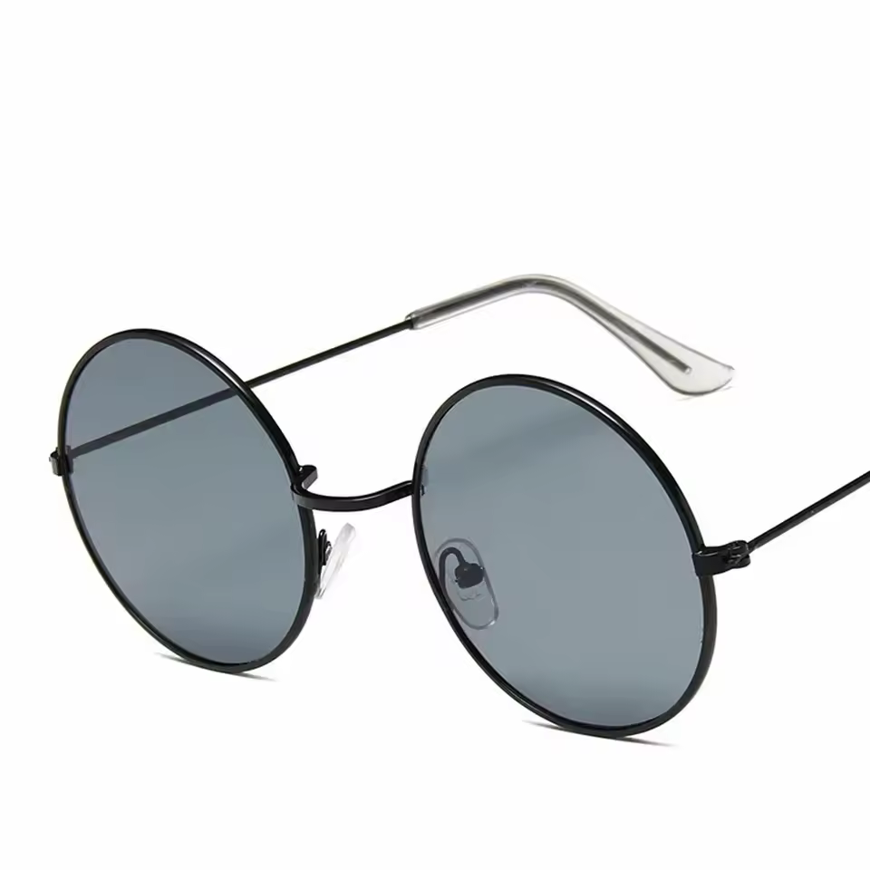 Vintage Mirror Round Gradient Lens UV400 Retro Metal Sun Glasses