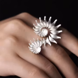 Vintage Geometric Silver Plated Party Gifts Ring