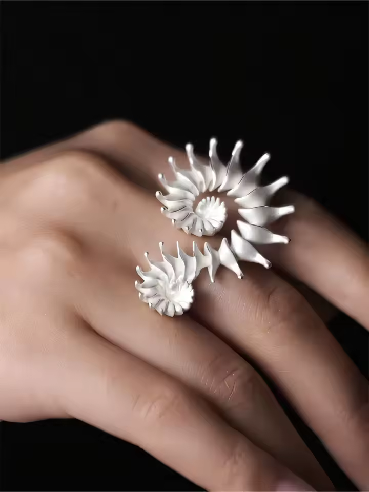 Vintage Geometric Silver Plated Party Gifts Ring