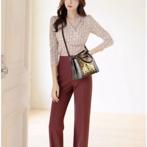 Vintage Versatile PU Leather 3 Layers Large Capacity Embossed Shoulder Bag