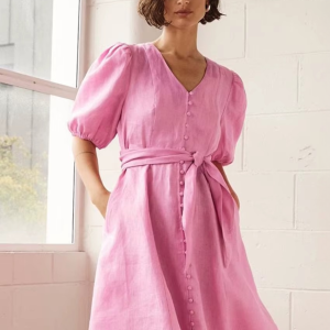 Elegant A-LINE Lace-Up Classic V-Neck Short Sleeve Mini Dresses