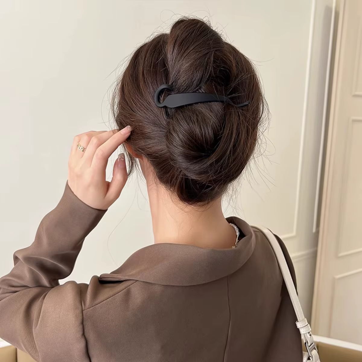 2 pcs Simple Fashion Banana Clip Vertical Clip Ponytail Hair Clip