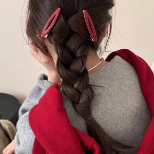 2pcs Set Acetate Geometric Barrettes Side Pins Hairpin