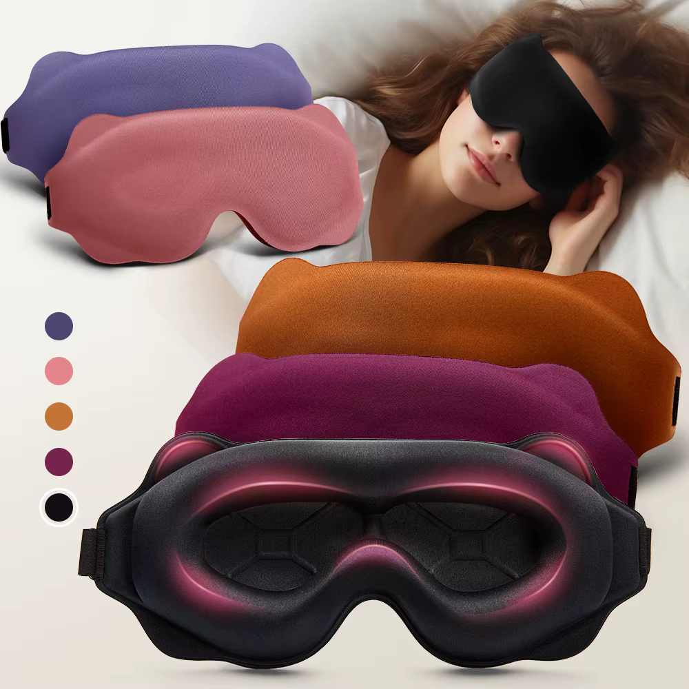 3D Sleeping Mask Block Out Light For Eyes Soft Sleeping Aid Eye Mask