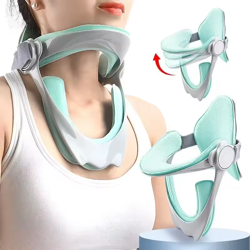 Adjustable Cervical Traction Device Posture Corrector Cervical Collar Neck Braces Support Stretcher
