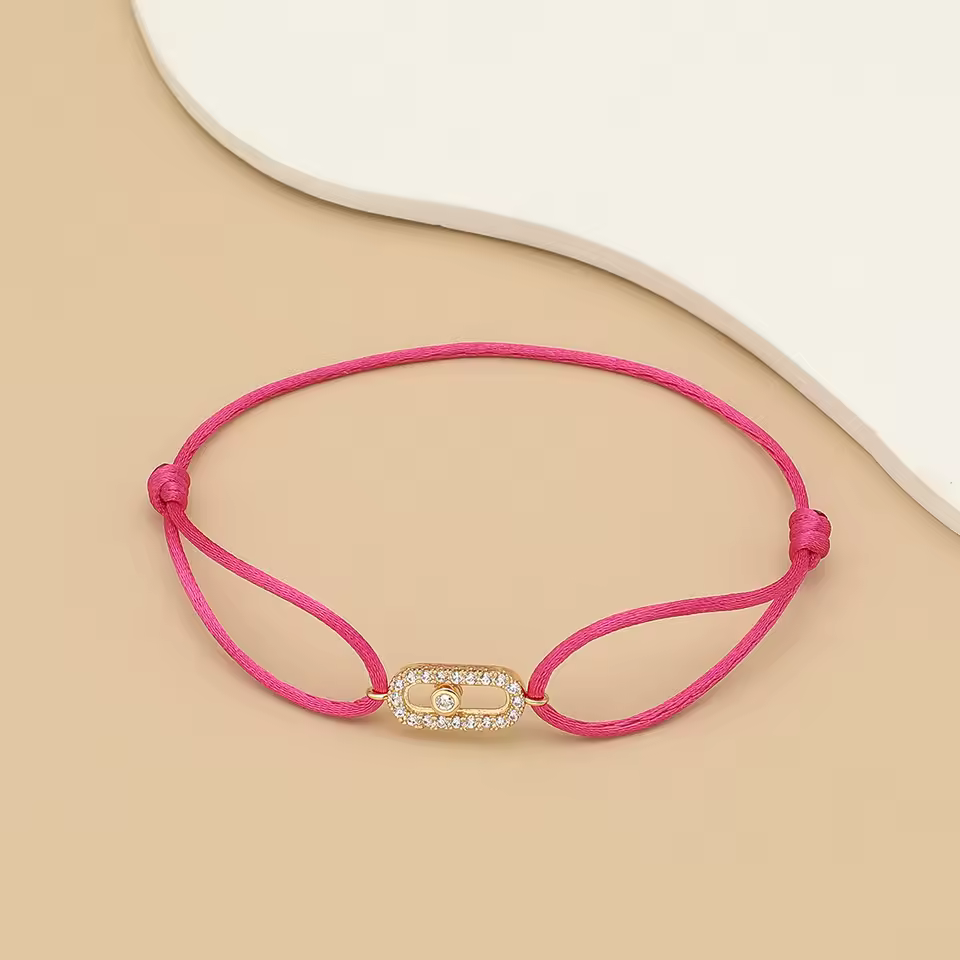 Adjusted Size Can Move Stone Multiple Colors Rope Woven Bracelets - Image 3