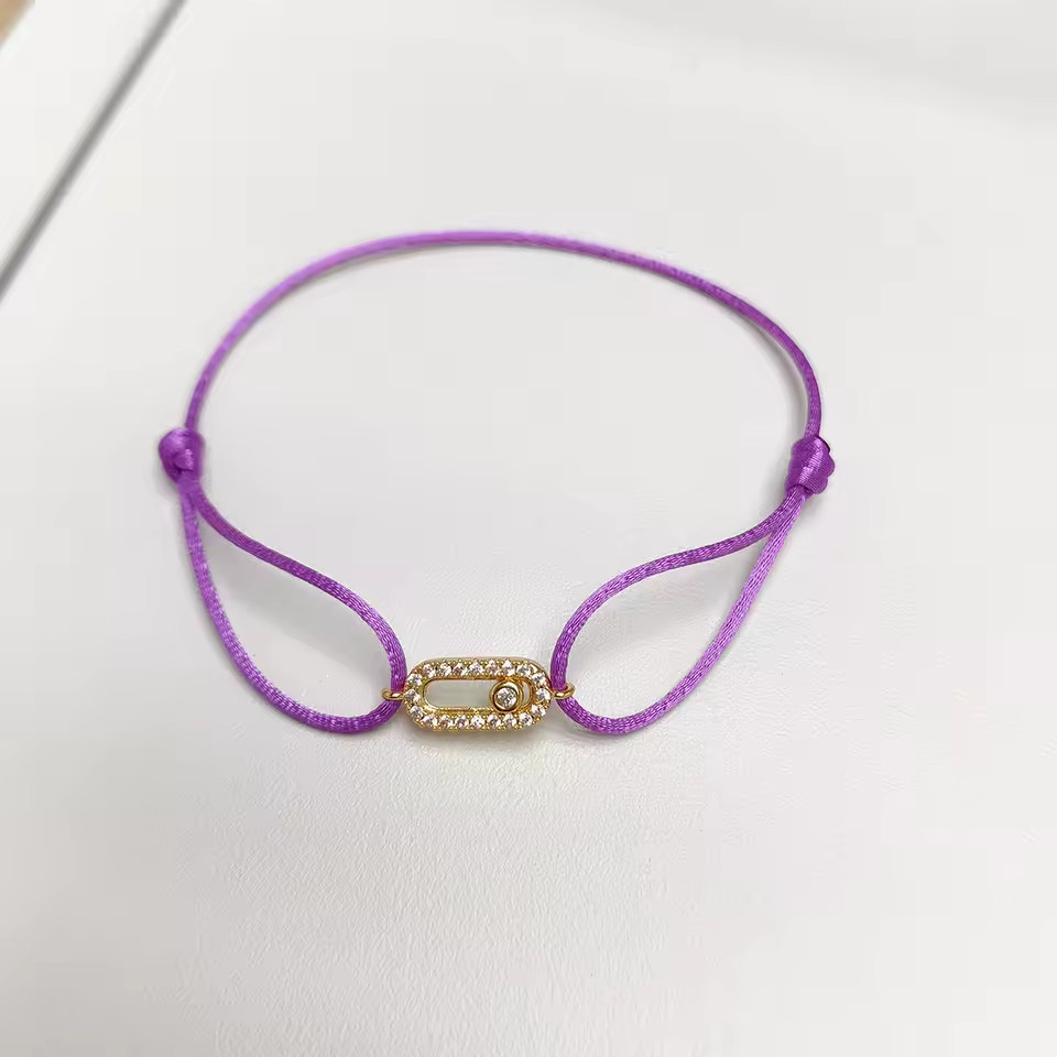 Adjusted Size Can Move Stone Multiple Colors Rope Woven Bracelets - Image 18