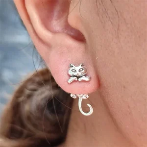 Animal Cartoon Ear Piercing Party Cute Cat Stud Earring