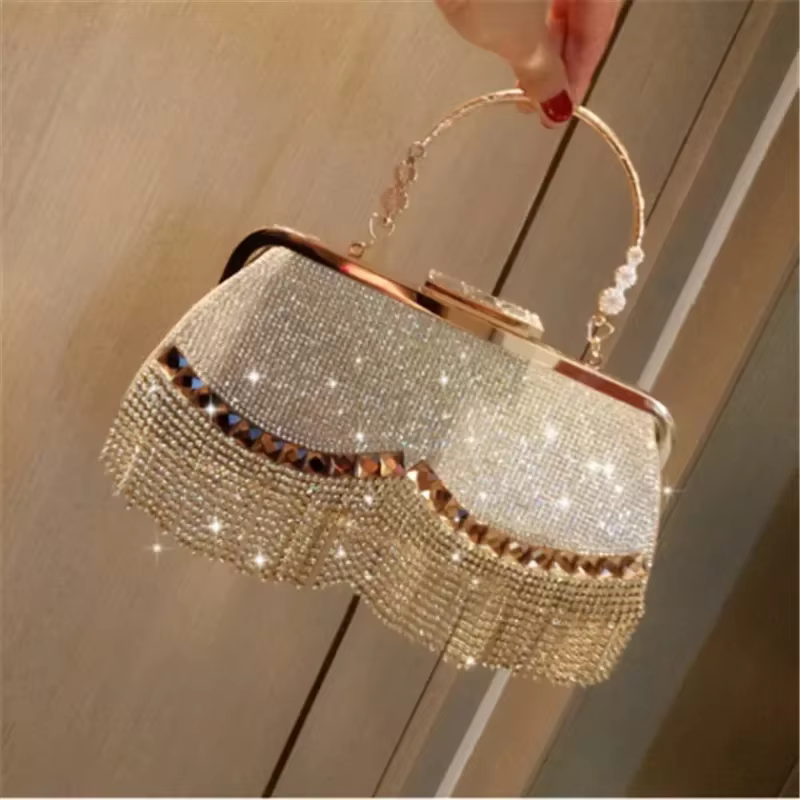 Banquet Diamond Luxury Party Wedding Bridal Dress Clutch Bag - Image 4