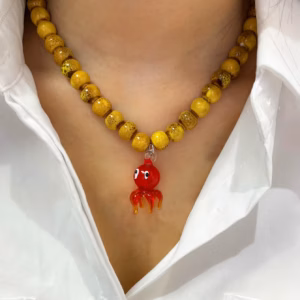 Bohemia Glass Beads Marine Animal Pendant Necklace
