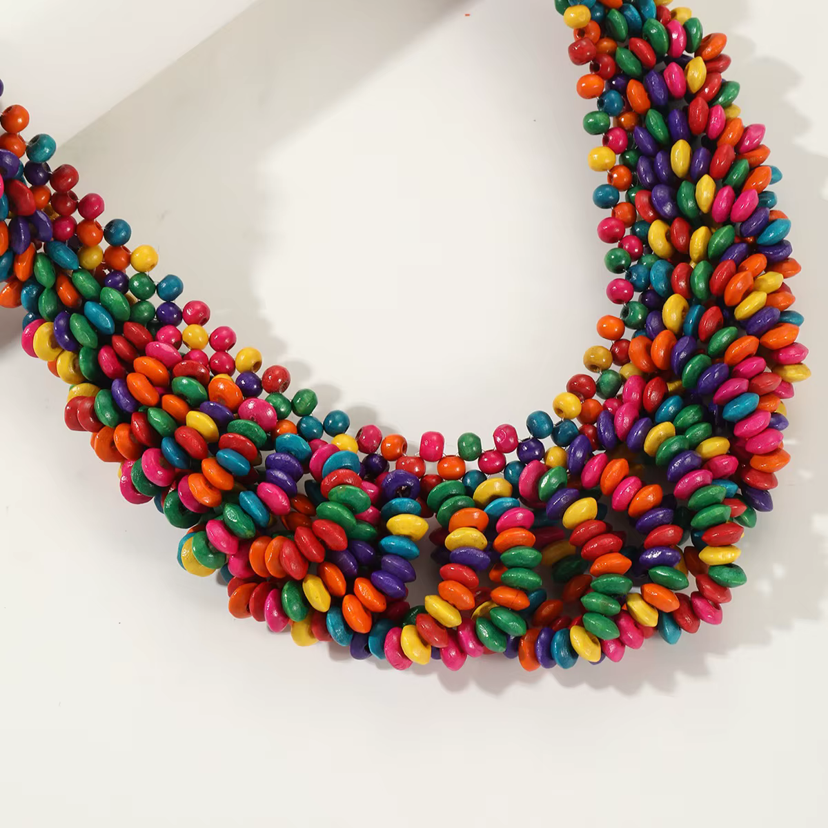 Bohemian Colored Wooden Beads Handmade Beaded Necklaces - Image 4