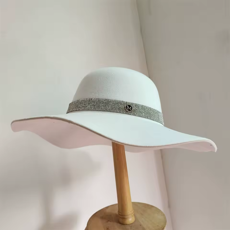 Casual Big Brim Colorful Felt Fedora Bucket Church Wedding Hat - Image 10