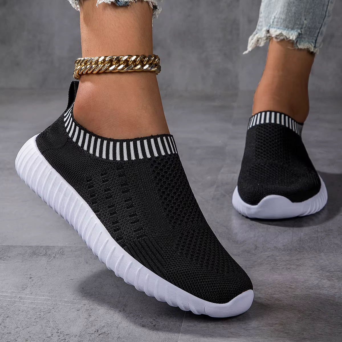 Casual Lace Up Lightweight Mesh Low Outdoor Shoes - Image 10