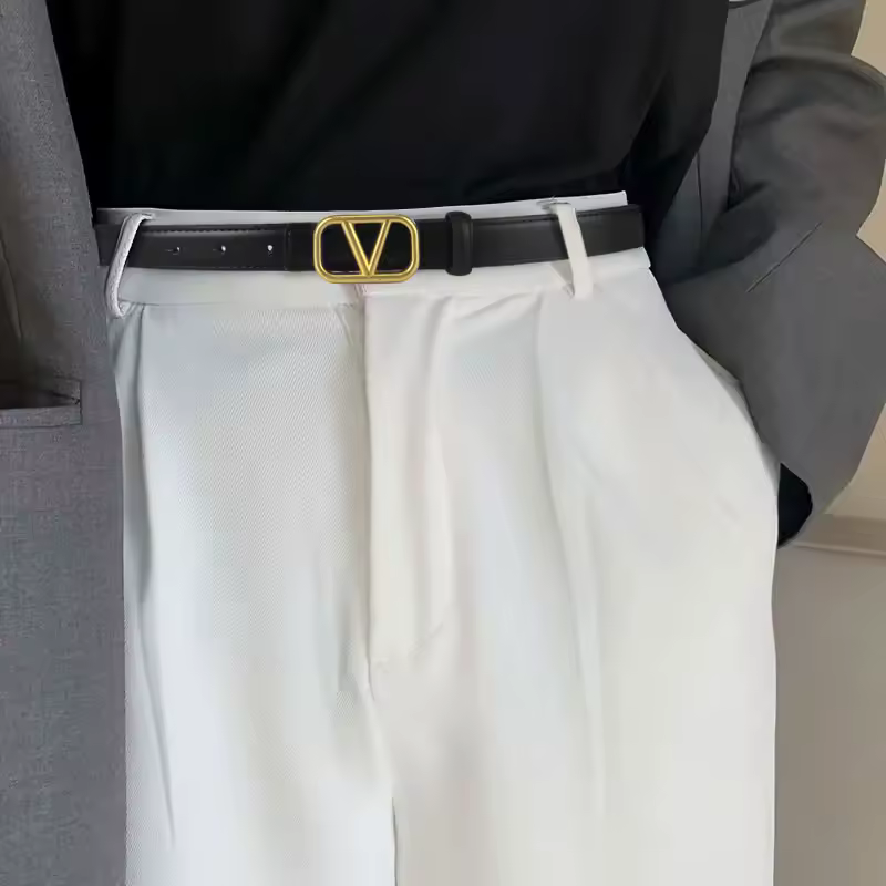 Casual Leather Alloy Buckle Business Style High End Belt