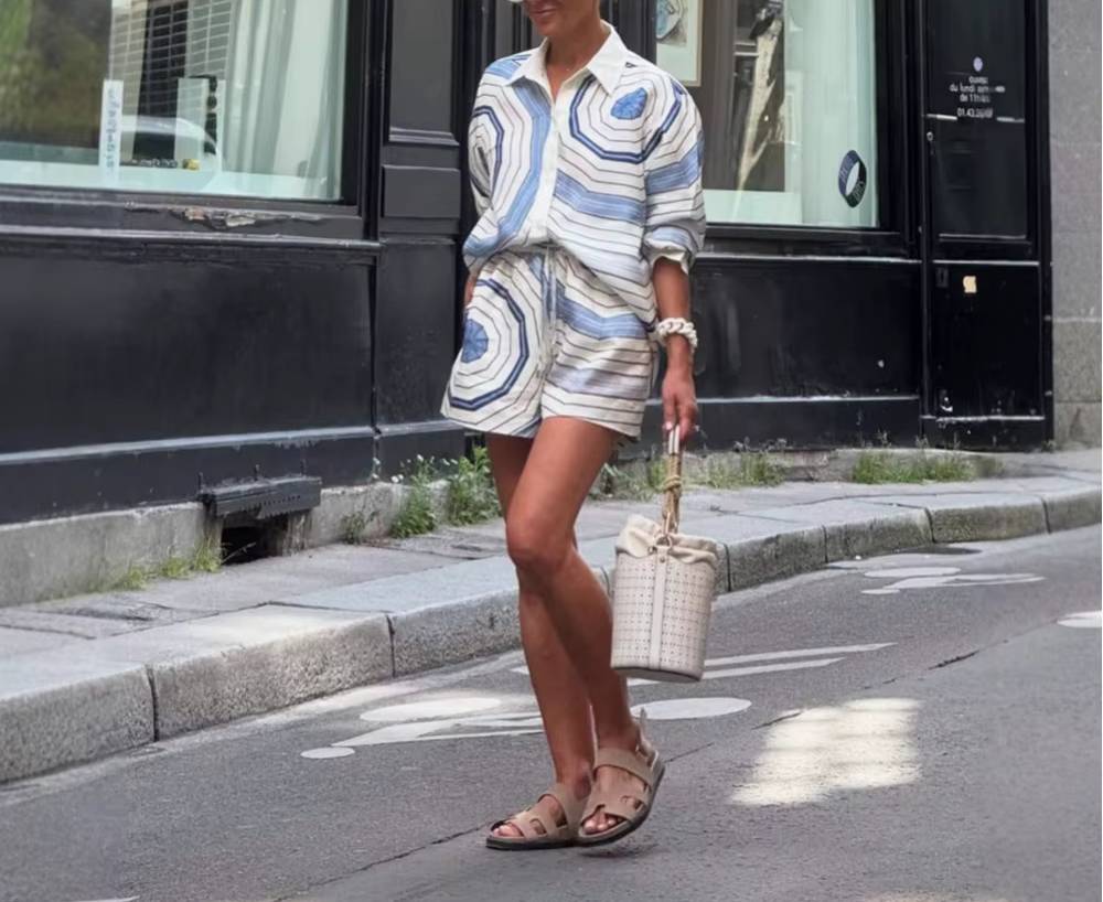 Casual Loose Lapel Long Sleeve Top High Waist Two Piece Set - Image 5