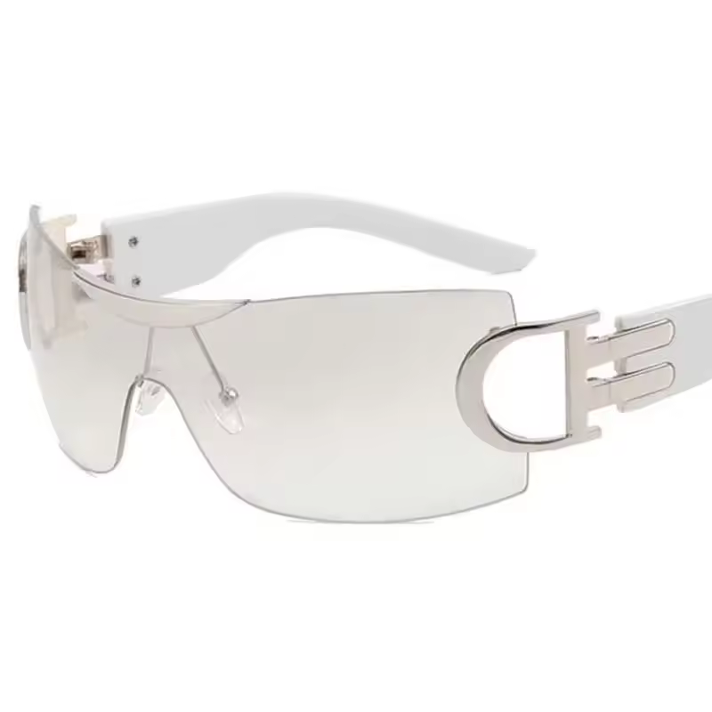 Casual Lovely Rimless Metal Mirror Square Sun Glasses - Image 5