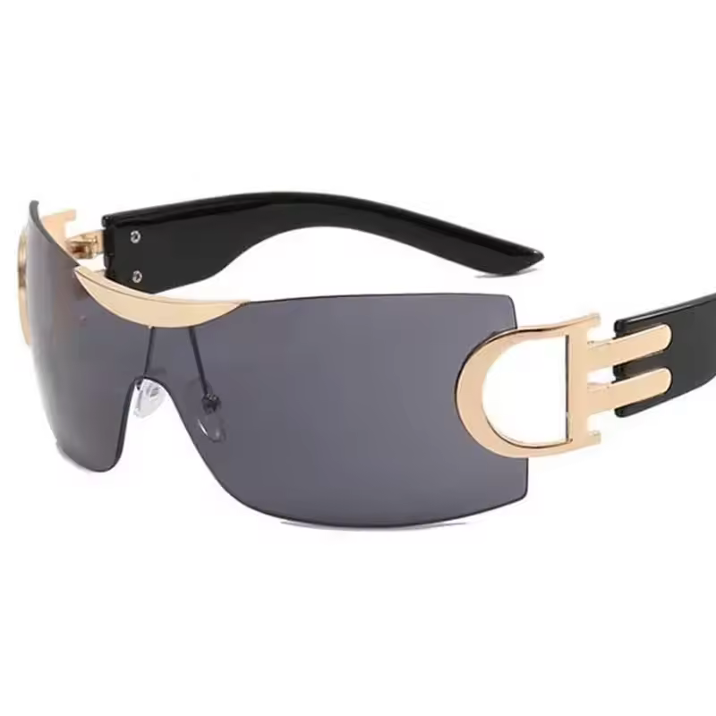 Casual Lovely Rimless Metal Mirror Square Sun Glasses - Image 4