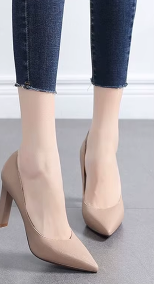 Casual Patent Leather Pointed Toe Stiletto Heel Shoes